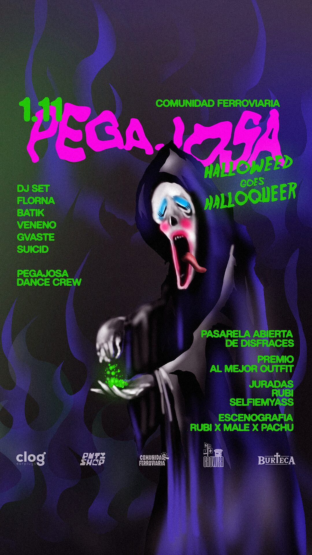 Flyers: Pegajosa – Halloweed